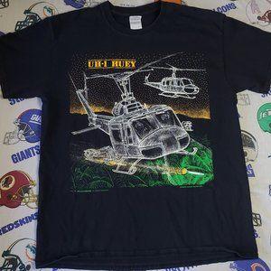 Vintage Huey UH-1 Helicopter Shirt L Military